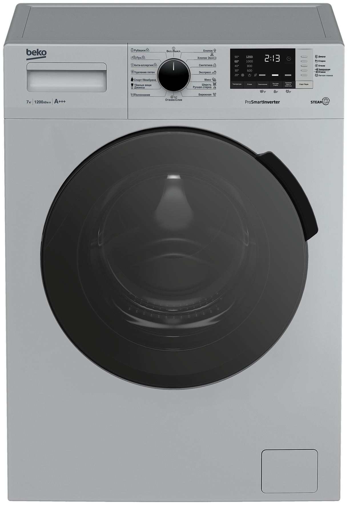 Стиральная машина Beko "RSPE78612S", узкая, фронтальная, A