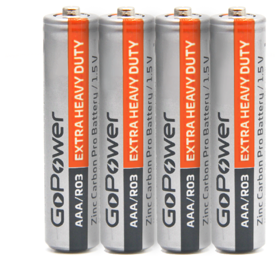 Батарейка GoPower "Extra Heavy Duty" 00-00015593, 1.5В AAA/R03