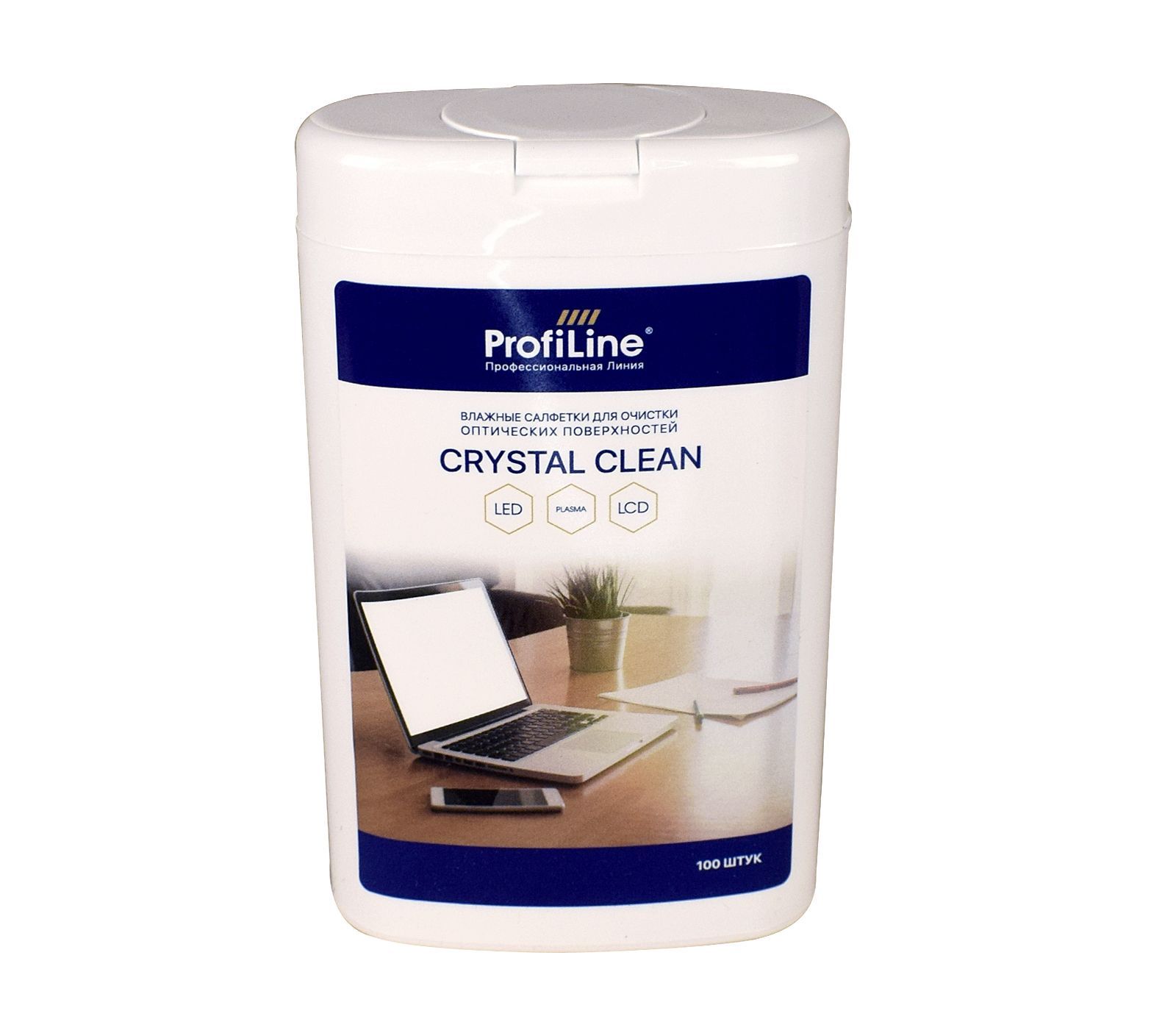 Чистящее средство влажные салфетки ProfiLine "Crystal Clean" PCC, в тубе, для LCD/TFT мониторов